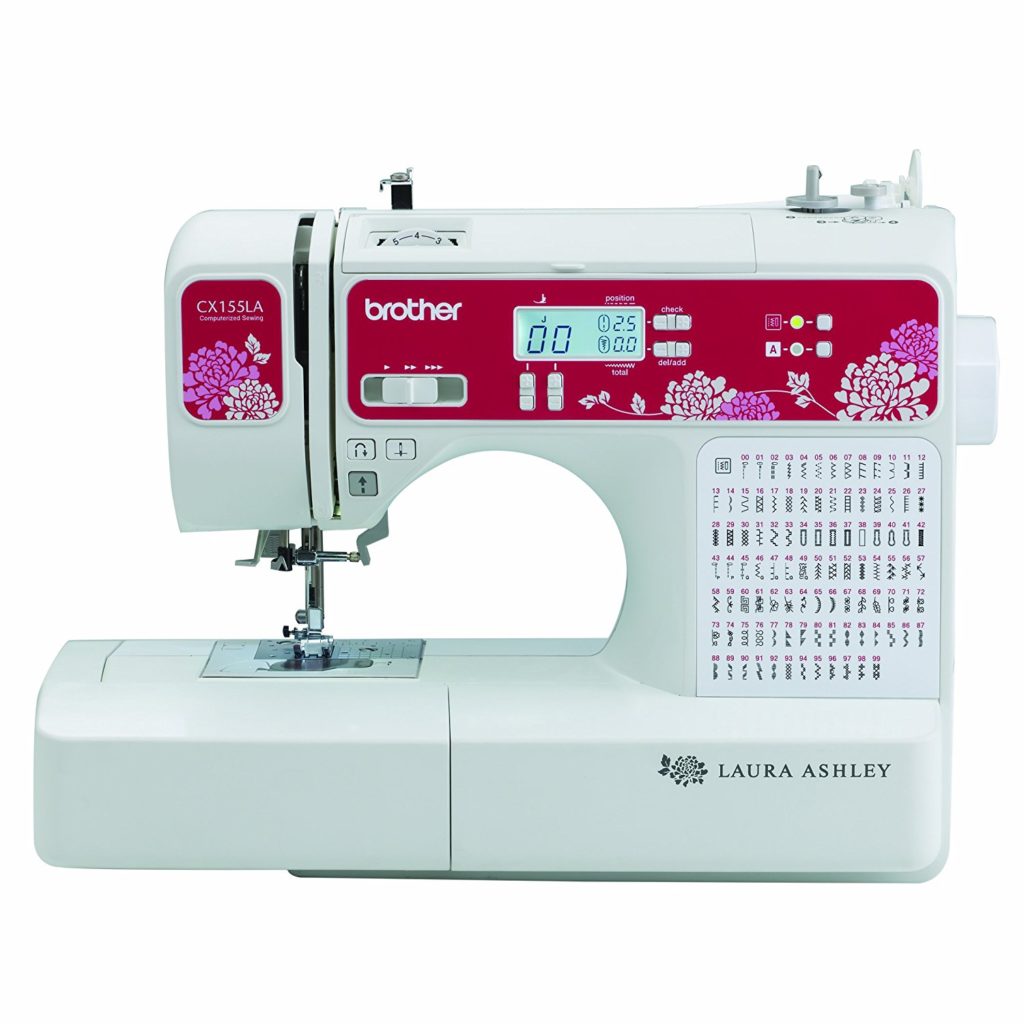 Laura Ashley Limited Edition CX155LA Computerized Sewing Machine with Built-in font for Monogramming