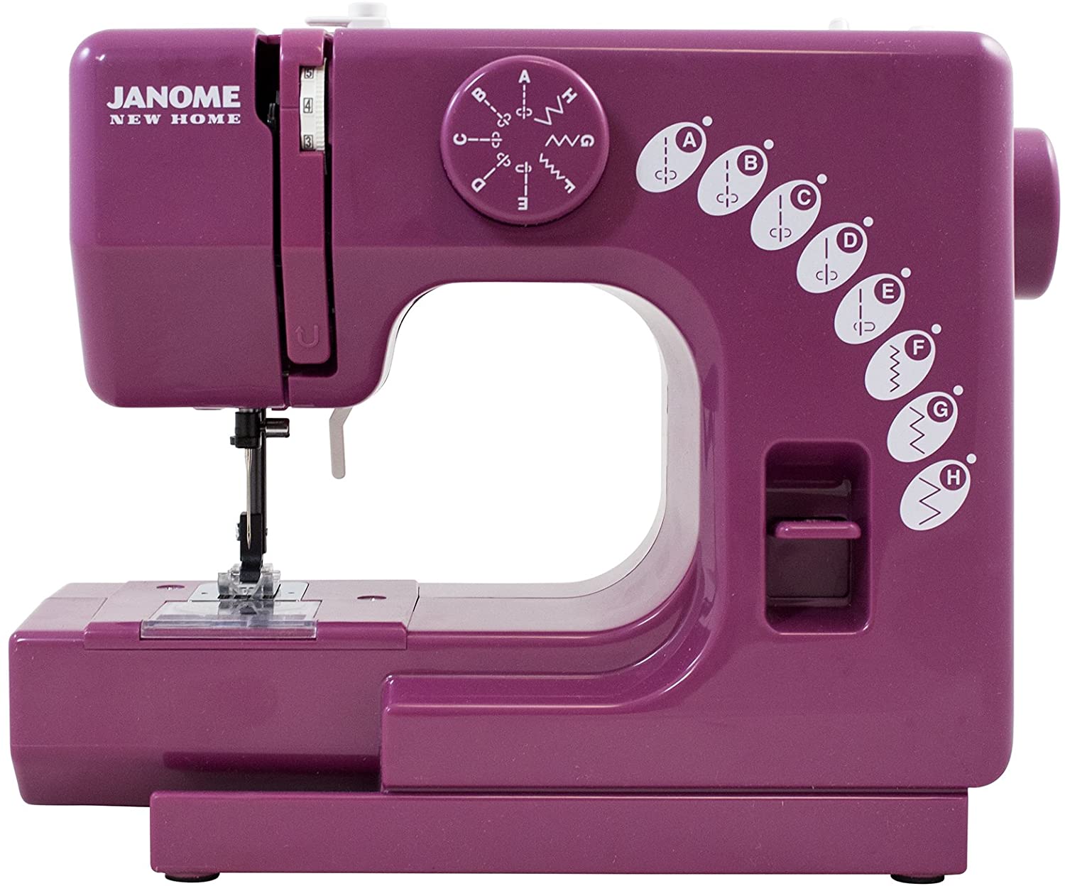 janome merlot sew mini sewing machine isolated on white background