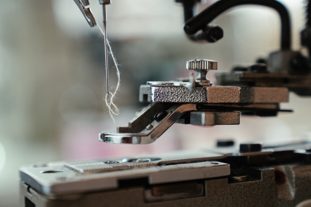 sewing machine needle close up focus