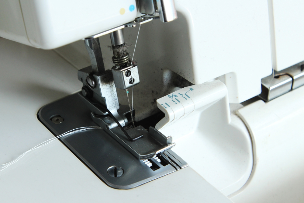 focus of white sewing machine