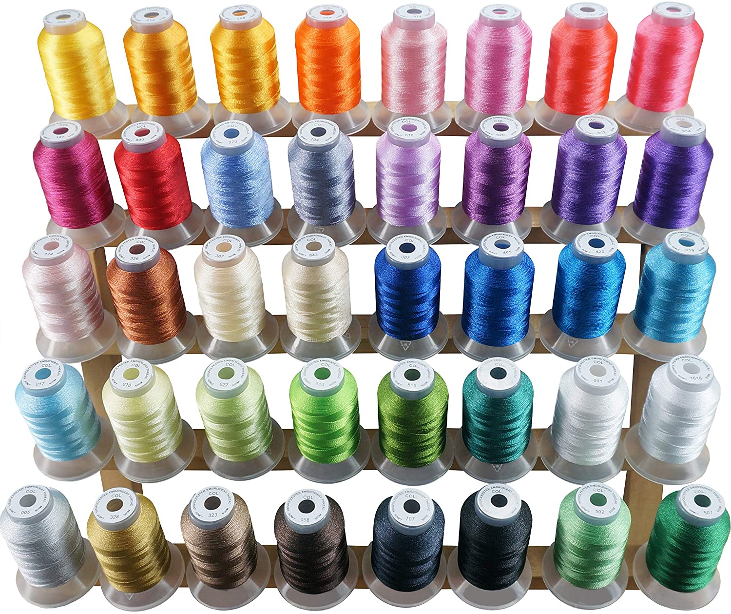 new brothread 550y colors polyester embroidery machine thread kit