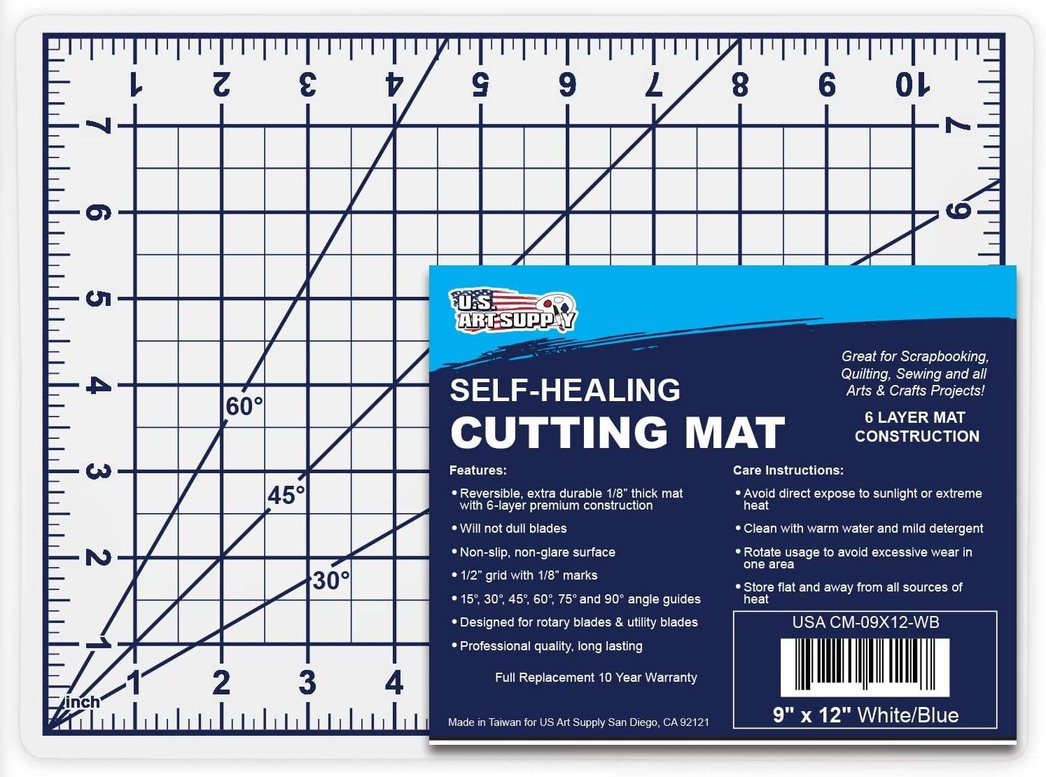 u.s. art supply non slip self healing pvc cutting mat